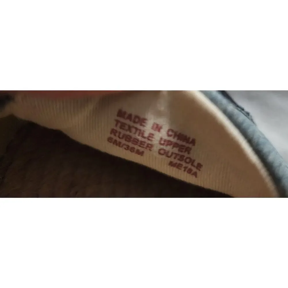 MICHAEL Michael Kors Blue Hastings Denim Espadrilles Slip On Size 6